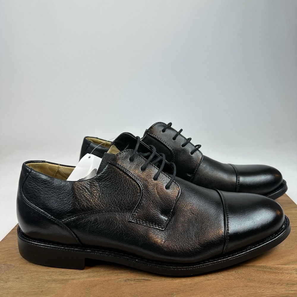 New Mens Belvedere Duke Cap Toe Oxfords Leather Black Dress Shoes Size 14 D‎